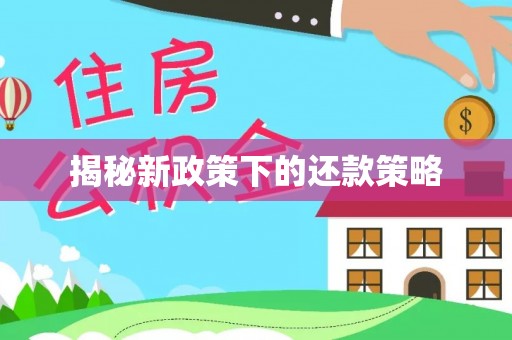 诸暨揭秘新政策下的还款策略