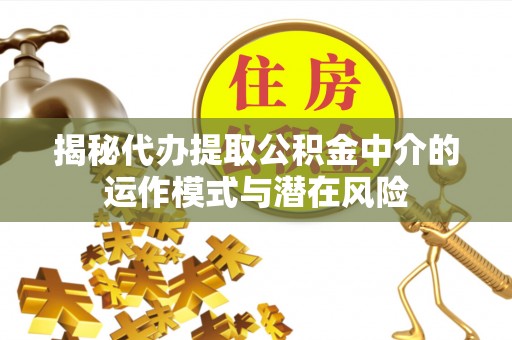 诸暨揭秘代办提取公积金中介的运作模式与潜在风险